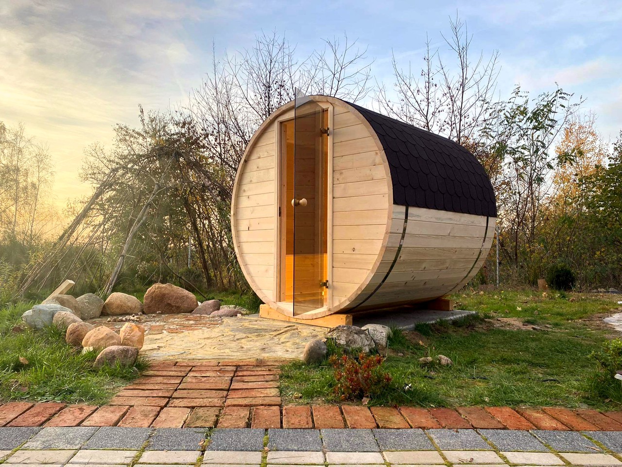 Sauna beczka 2x2