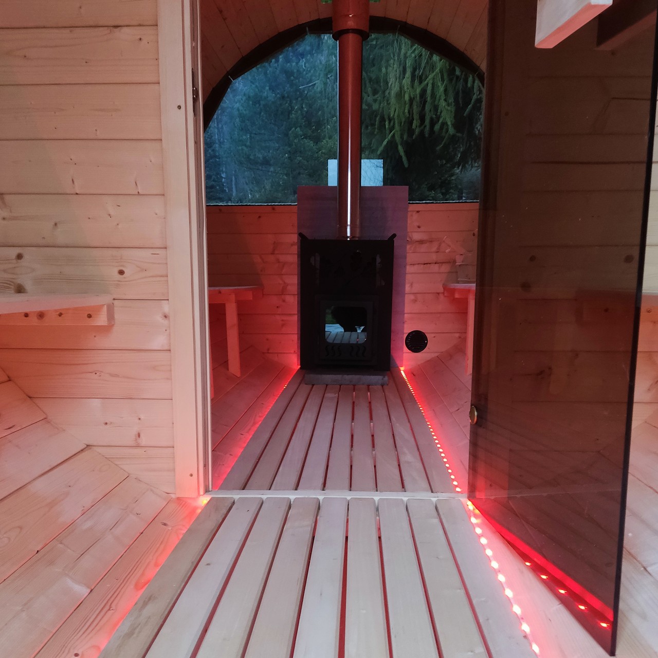 Sauna beczka 3,5x2 z przedsionkiem zamkniętym - obrazek 4