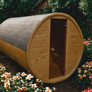 Sauna beczka 3,5x2 z przedsionkiem zamkniętym