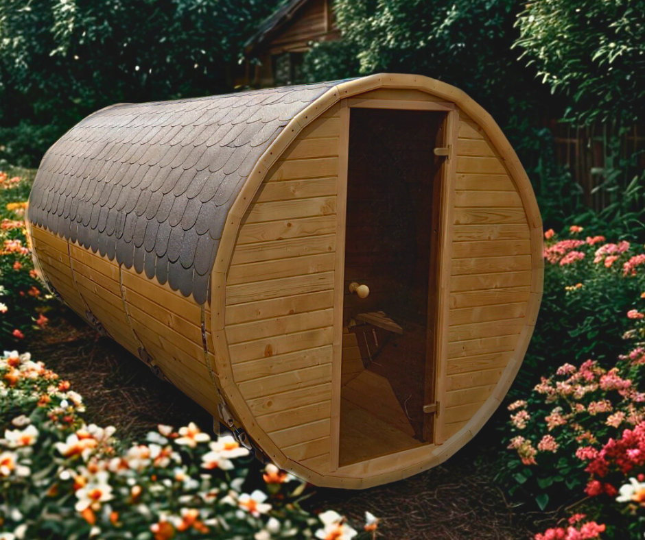 Sauna beczka 3,5x2 z przedsionkiem zamkniętym